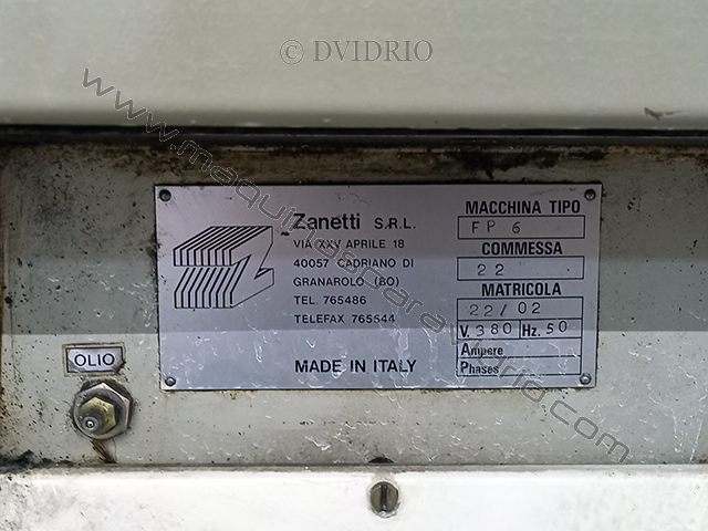 CANTEADORA RECTILINEA PARA VIDRIO ZANETTI