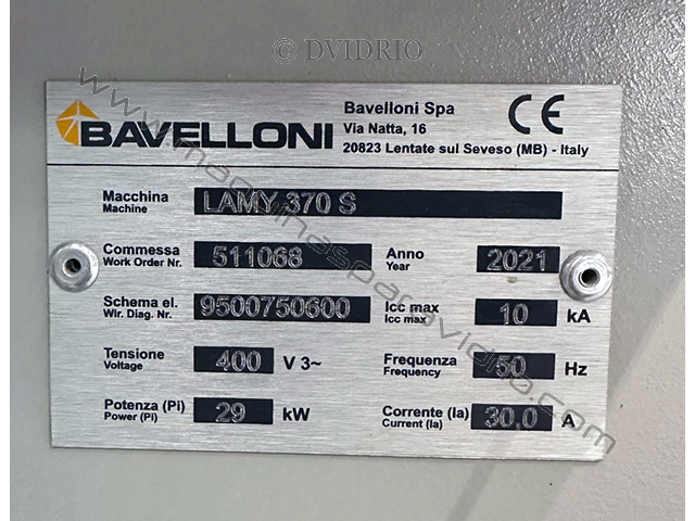 MESA DE CORTE PARA VIDRIO LAMINADO BAVELLONI