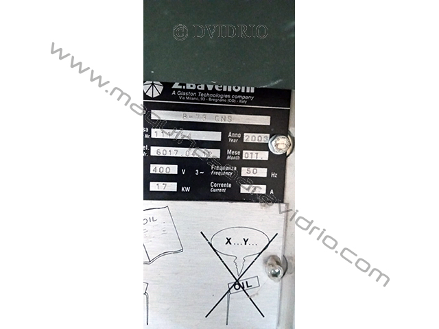 BISELADORA RECTILINEA PARA VIDRIO BAVELLONI